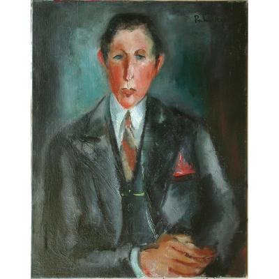José Palmeiro "portrait Of A Man" 1929 Oil On Canvas 73x60
